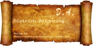 Dietrich Alfonzina névjegykártya